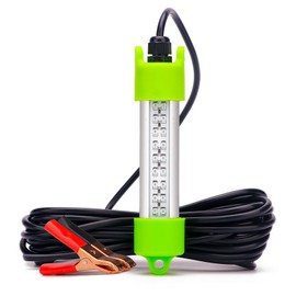 LOSTCAT 45W DC 12V Green IP68 Waterproof Aluminum Super Bright LED Fish Bait Submersible Dock Underwater Fishing Light Attractants for at Night Snook Crappie