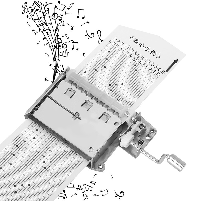 30 Note Hand Crank Movement with 15Pcs Blank Tape 15Pcs