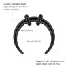 Zolure 16G Septum Piercing 8 mm Horseshoe Piercing Nose Piercing