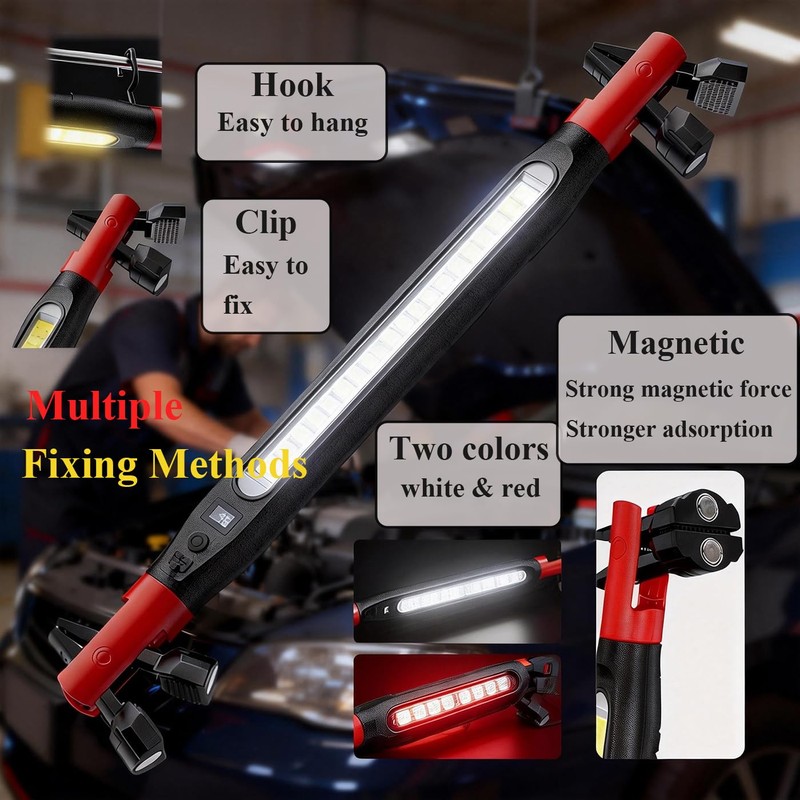 Rechargeable Magnetic LED Work Light Bar - Under Hood Light