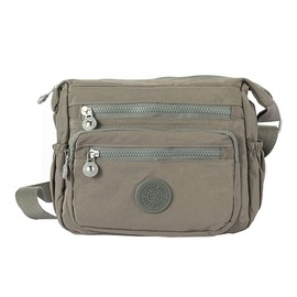 Milky Way Waterproof Women Crossbody Bag Multi Pockets Adjustable Strap Crossbody Handbags Casual Canvas Messenger Bags, darkgray