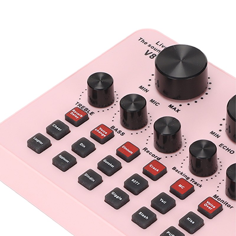 V8 USB Live Sound Card 48KHz 16 Bits Dual Channel