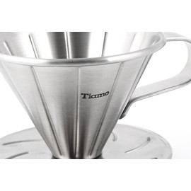 ユノックス 円錐ステンレスドリッパー 1-2人用 メジャーカップ、ロシ40枚入り HG5033