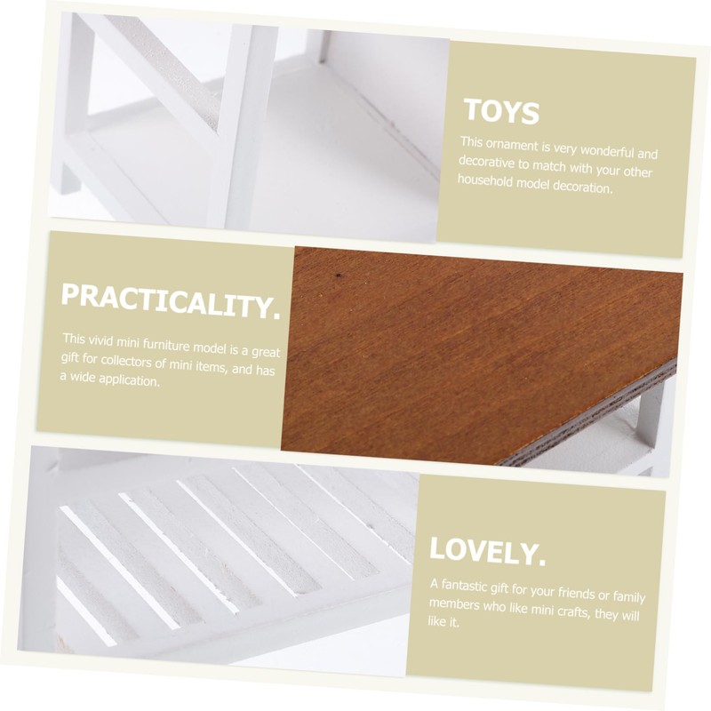 KICHOUSE Mini Wooden Computer Table Adornment Home Decor Room Decor