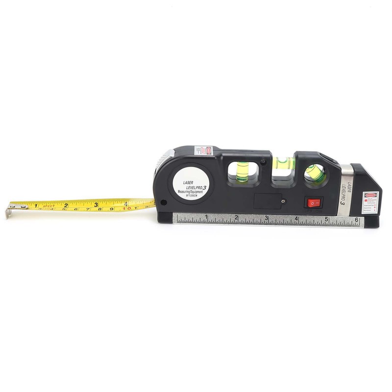 Laser Spirit Level Multifunctional Horizontal Ruler Measuring Tape Measure Ruler