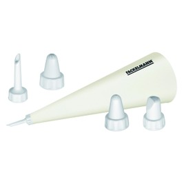 FM PROFESSIONAL Fmprofessional 21507 Icing Bag Set with 4 Nozzles, 5 Units, Cotton, White, 50 x 50 x 20 cm