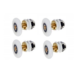 GDQLCNXB Shower Door Rollers, Roller Diameter 25mm,The Bathroom Glass Sliding Door Pulleys/Runners/Wheels,Ultra-Quiet Shower Glass Door Rollers Replacement,4Pcs