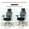 Msiud 1 Pair Office Chair Arm Cover, Polyester Removable Armrest