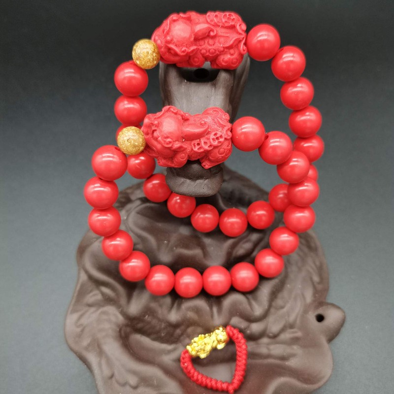 Feng Shui Amulet Bracelet Prosperity Red Bead Bracelet with Charm