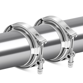 3.0 Inch V Band Exhaust Clamp with Flange Male Female Stainless Steel for turbocharger, exhausts, mufflers, downpipe 2PCS