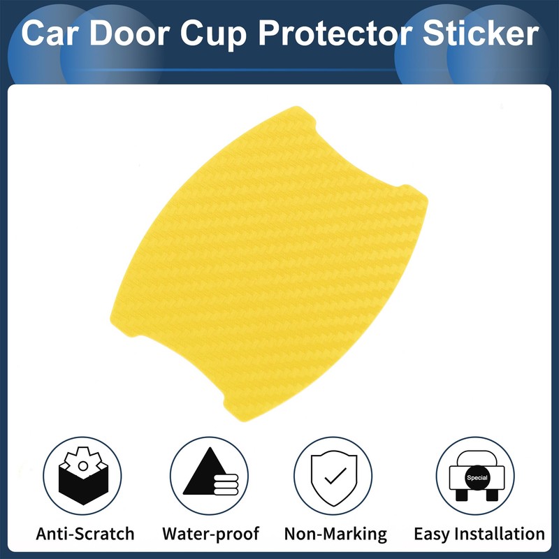 INFINAUTO 3D Car Door Handle Scratch Protector, 68x85mm Removable Magnetic