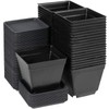 ZEONHAK 80 PCS 4 Inch Square Nursery pots, Plastic Seedling