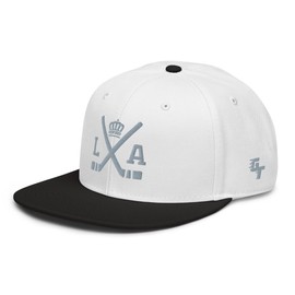 Los Angeles Hockey Sticks Retro LA Snapback Hat Baseball Cap Black/White/White