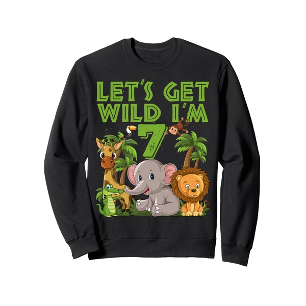 7 Year Old Zoo Birthday Safari Jungle Animal 7th B-day