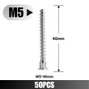 Confirmat Screws, M5 x 40mm 50 PCs, Hex Socket Drive