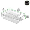 mDesign Plastic Stackable Kitchen Storage Drawer Organizer Bin with 2-Tier