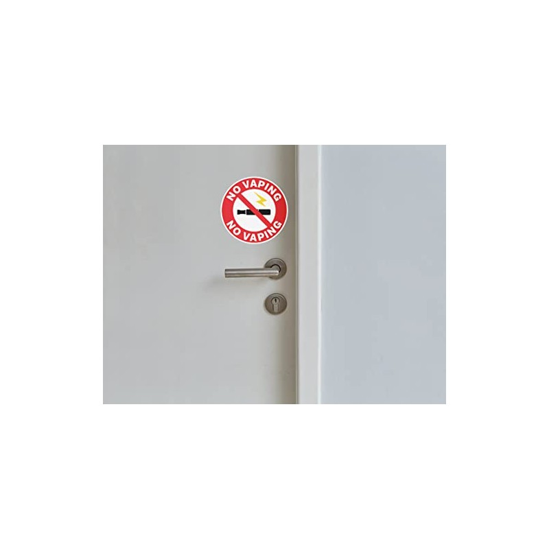 2 x 10cm No Vaping Sign Vinyl Stickers - Warning
