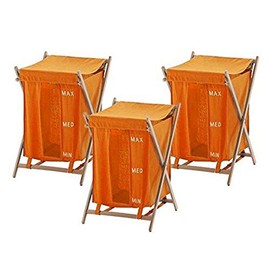 Gedy BU380-67 3 Piece Orange Laundry Baskets