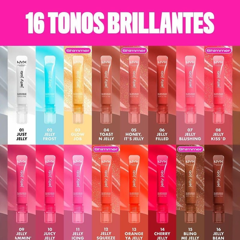 NYX Professional Makeup, Jelly Job Gloss -Tono Honey Its Jelly