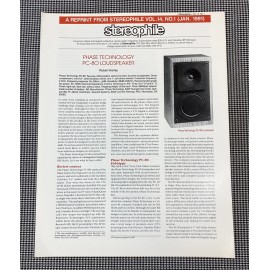 PHASE TECHNOLOGY PC-80 LOUDSPEAKER STEREOPHILE REVIEW ARTICLE J0728