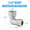 ERGAOBOY 1 Pcs 304 Stainless Steel 90 Degree Elbow 2