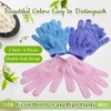 3 Paar Peelinghandschuh, Exfoliating Gloves Peeling-Duschhandschuhe Doppelseitig Körperhandschuh, Peeling Handschuhe