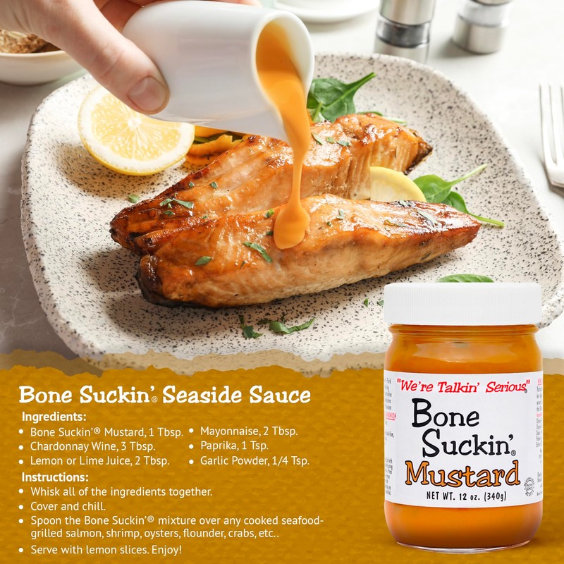 Bone Suckin' Sauce Mustard, Non GMO, Gluten and Fat Free,