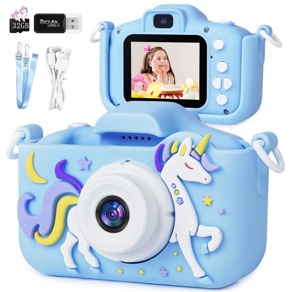 Ainiv Children's Camera, 2.0 Inch Display Digital Camera Children, Unicorn