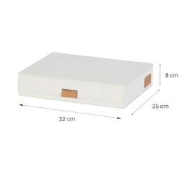 LOVE IT STORE IT Premium Storage Box with Lid - 9 Compartments - Linen Fabric - Hinged Lid - Magnetic Closure - Craft Material - 32 x 25 x 8 cm