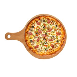 hausleben Pizza Plate 33 cm Wood (Set of 2, 3, 4) – Pizza Board Large with Handle, Place Plate, Pizza Board Round, Pizza Wooden Board, Pizza Plate, Pizza Cutting Board, Service Plate