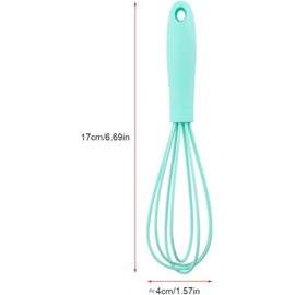 Navy Blue Silicone Whisk, Colorful Mini Silicone Whisks Multifunctional Manual Egg Beater Mixer Bake Tool for Blending Whisking Stirring Cooking Kitchen Utensils and Gadgets