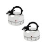 NOIAFZY 2Pcs Kitchen Timer Kettle Shape 60 Minutes Mechanical Timer