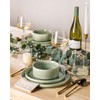 GBHOME Stoneware Dinnerware Sets for 4,Round Reactive Glaze Ceramic Plates