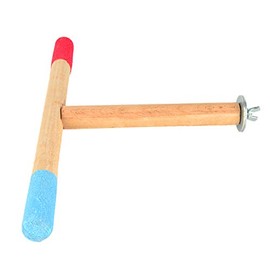 Bird Cage Stand Perch NaturalWood Sanded T Shaped Training Stand Parrot Conure Cockatiel Parakeet Cockatiel Budgie