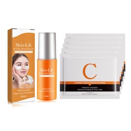 Collagen Eye Gel Patches, Augenspray + Eye Pads, Instant Eye Cream, Moisture and Vitality for a Refreshed Eye Area, Eye Mask Anti Ageing, Dark Circles Removal, Für alle Hauttypen Geeignet