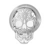 Stainless Steel Cocktail Strainer Hawthorne Strainer with Skull Design (Stainless