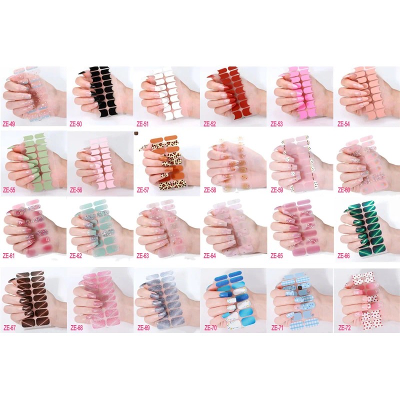 Gel Nails Stickers Pegatinas Uñas Múltiples Estilos