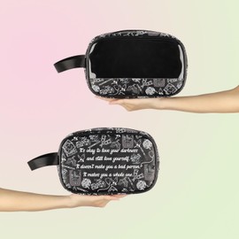 VAMSII Dark Fantasy Romance Gifts Fantasy Novel Toiletry Cosmetic Bag Bookish Merch Gift (CADarkToiletry)