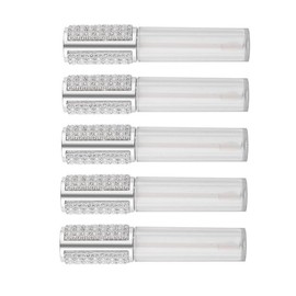 Ipetboom 5pcs Reusable Lip Gloss Tubes Round Lip Balm Containers for Makeup Compact Design for Travel Lightweight and Leak for Gloss and Oil