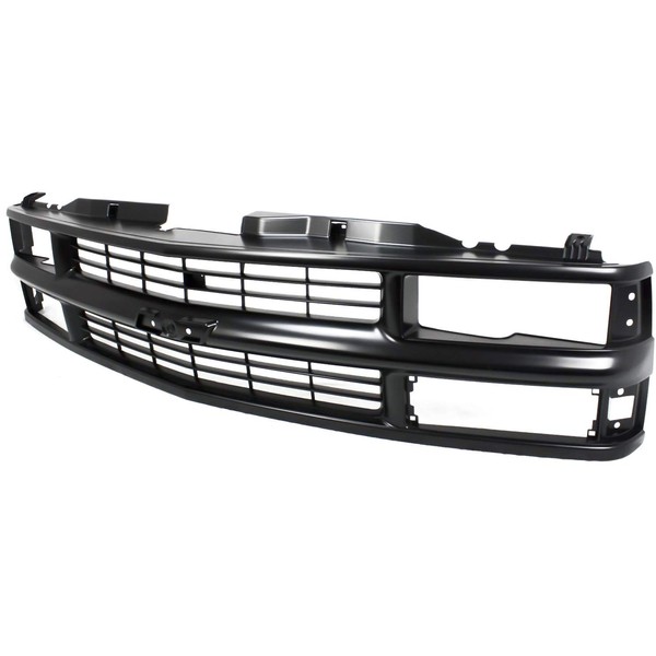 Garage-Pro Grille Grille Assembly Black Compatible with 1994-1999 Chevrolet C1500 K1500 Tahoe C1500 Suburban K1500 Suburban Fits Models with Composite Headlights Painted Black
