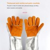1 Pair Cowhide Welding Gloves Heat Resistant Fireproof Hard Wearing