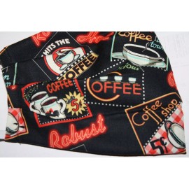 Coffee Face Mask Adult Size Cotton Restaurant Waitress Layers Filter Pocket !