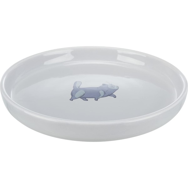 Trixie Ceramic Cat Bowl, Low and Wide, 0.6 l/Diameter 23