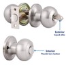 Gobrico 6 Keyed Alike Round Ball Entrance Door Lock Knob