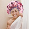 Lotsdonxia Reusable Double Thickened Shower Cap Waterproof Comfort and Trendiness
