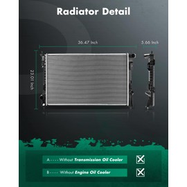 SCITOO 2937 Radiator Fit 2007-2014 for Ford for Edge 3.5L 2011-2014 for Ford for Edge 3.7L 2009-2012 for Ford for Flex 3.5L 2008-2013 for Ford for Taurus 3.5L 2008-2009 for Ford for Taurus X 3.5L