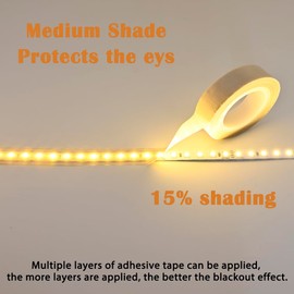 Light Soften Tape 2 PCS 0.59inx29ft Led Light Strip Masking Tape Lighting Dimming Cover Sticker, Beige