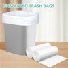 110 Count-Small Garbage Bags,Bathroom Garbage Bags, 15L White Garbage Bags