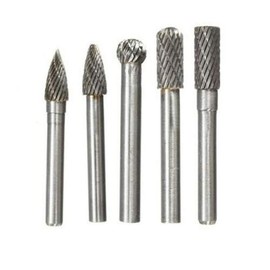 Rotary Drill POWERTOOL 6x10MM Carbide Burrs Twist Burrs Set Rotary Tool Accessories Kit for Engraving Woodworking DIY (Pack of 5)