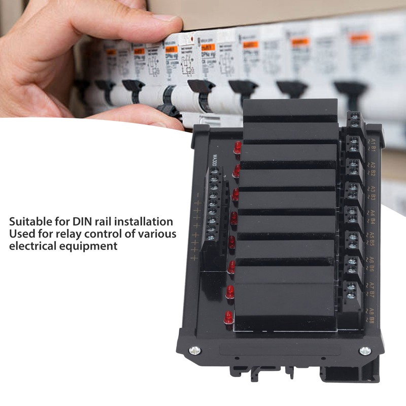 Solid State Relay Module DIN Rail Installation 8 Channel Solid